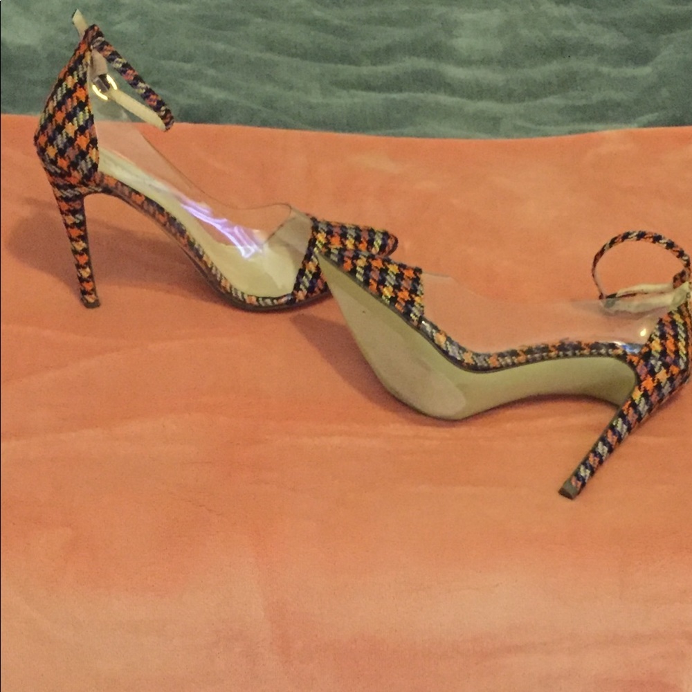 Plaid Pattern Heels